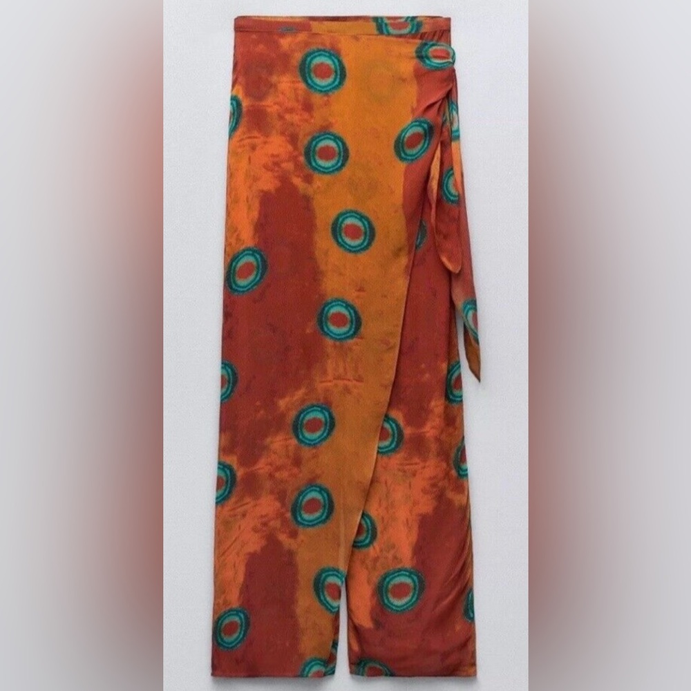 ZARA semi sheer multicoloured pareo pants size small